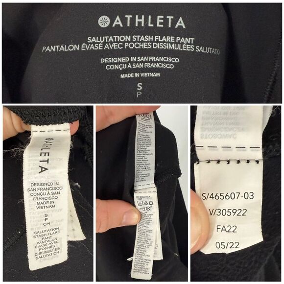 Athleta Salutation Stash High Rise Flare Pant in Black | Small - Picture 7 of 9